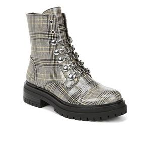 Circus by Sam Edelman Gili Combat Boot Plaid Chain Platform Size 5